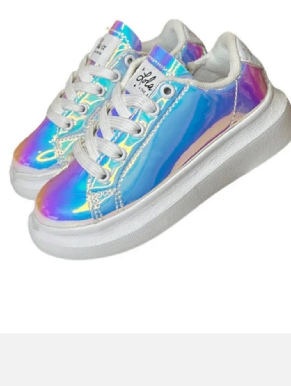 Lola And The Boys Hologram Magic Sneaker, Rainbow